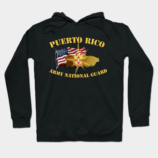 Puerto Rico - ARNG w Flag Hoodie by twix123844